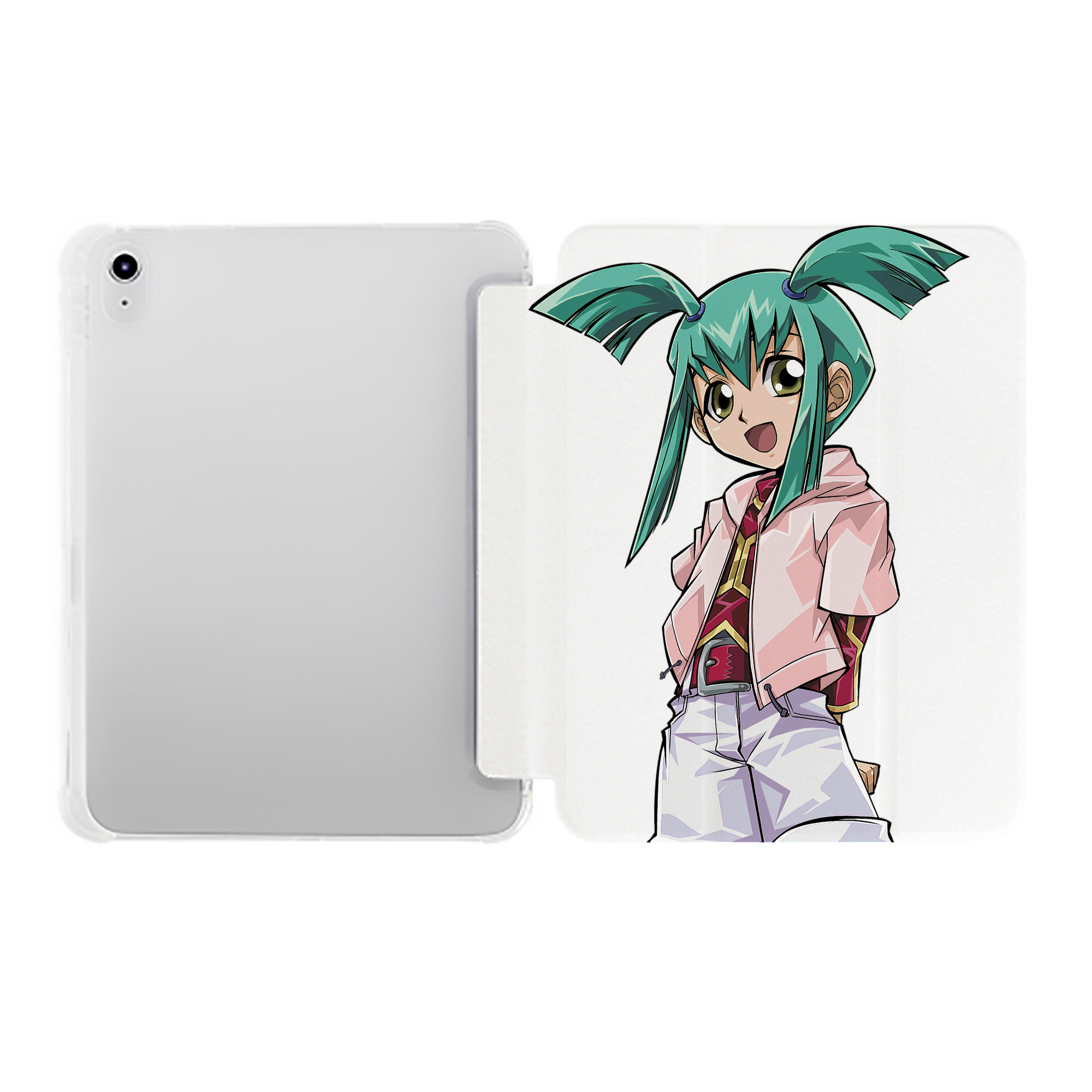 （画像用） 遊☆戯☆王 Yu-Gi-Oh! IPad ケース ペン収納付き 三つ折りスタンド PUレザー×シリコン 対応機種9.5/10.5/10.9インチ